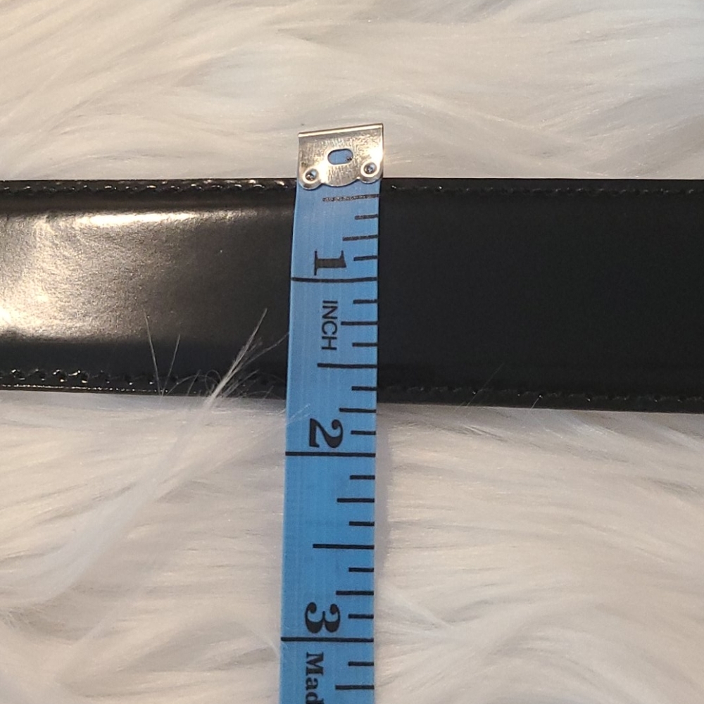 🚫SOLD⛔️MOSCHINO LOGO PLAGUE LEATHER BELT - Picture 7 of 9